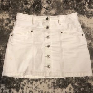 Abercrombie & Fitch white jean skirt